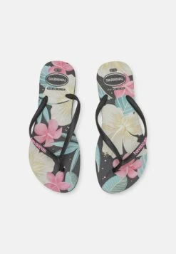 Havaianas Flip Flop Slim Floral - Chanclas De Dedo - Black/Pink -Outlet Havaianas Tienda 1d4b24d6a4c2475b90f00e63299bb3f5
