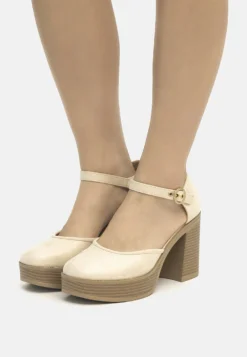 MTNG Zapato - Sandalias Con Plataforma - Beige