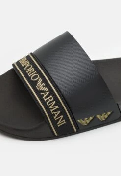 EA7 Emporio Armani Sport Tape Slide Unisex - Sandalias Planas - Full Black/Gold -Outlet Havaianas Tienda 282ebe7c511e4cbb9e1b246225214f66