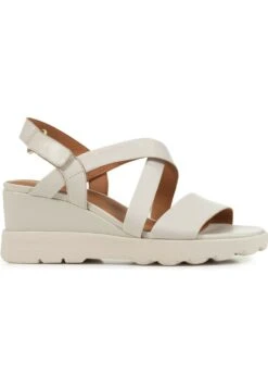 Geox D Spherica Ec6 - Sandalias De Cuña - Off White