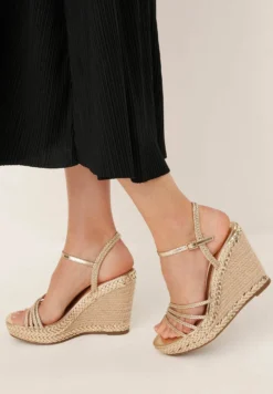 Next Forever Comfort Plait - Sandalias De Cuña - Gold