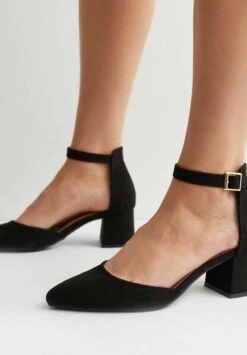 New Look 2 Part Block Heel Court - Tacones - Black
