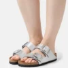 Birkenstock Arizona Big Buckle Narrow Fit - Pantuflas - Metallic Silver