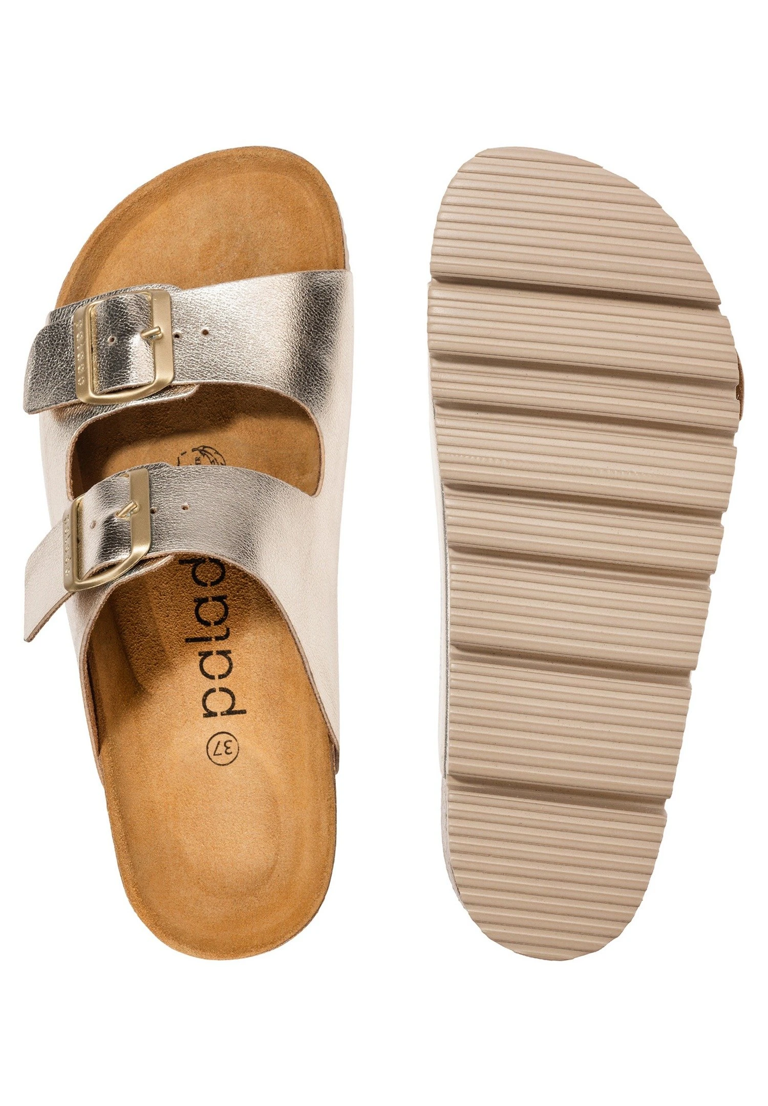 Korfu - Sandalias Planas - Metallic Silber Gold 3 Korfu - Sandalias Planas - Metallic Silber Gold - Imagen 3