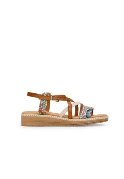 Sandalias De Cuña - Cuero