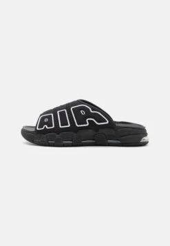 Nike Sportswear Air More Uptempo Slide Unisex - Sandalias Planas - Black/White/Clear