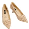 Marks & Spencer Wide Fit Kitten Heel - Sandalias De Cuña - Beige Mix