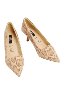 Marks & Spencer Wide Fit Kitten Heel - Sandalias De Cuña - Beige Mix