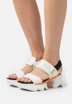 Sorel Kinetic Impact Heel Slingback- Sandalias Con Plataforma - Sea Salt/Black