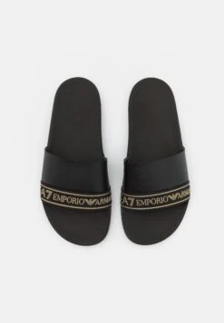 EA7 Emporio Armani Sport Tape Slide Unisex - Sandalias Planas - Full Black/Gold -Outlet Havaianas Tienda 9011400cf5e24c9782e60d25ef5c7d2c