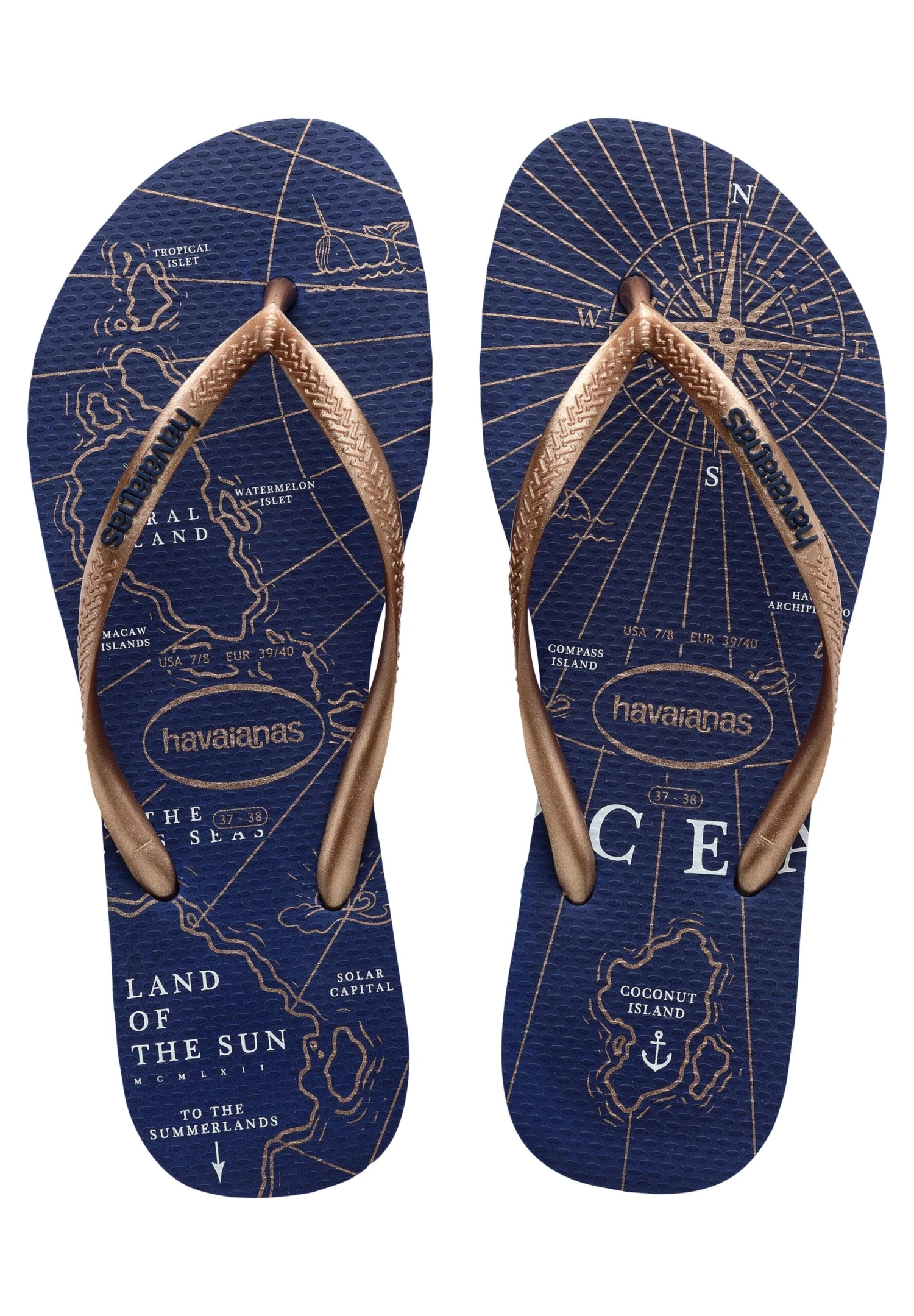 Havaianas Flip Flop Slim Nautical - Chanclas De Dedo - Navy Blue/Rose Gold/White 3 Havaianas Flip Flop Slim Nautical - Chanclas De Dedo - Navy Blue/Rose Gold/White - Imagen 3
