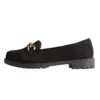 New Look Wide Fit Gold Chain Chunky - Mocasines - Black