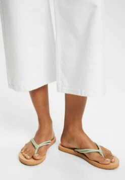 ESPRIT Mit Knoten-Detail - Sandalias De Dedo - Light Aqua Green