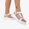 En Con- Sandalias Con Plataforma - Blanco