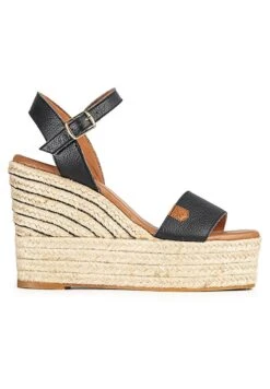 Kuta- Sandalias De Cuña - Black