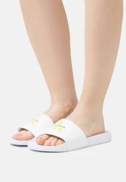 Calvin Klein Jeans Cap Pride Slide Logo - Sandalias Planas - White