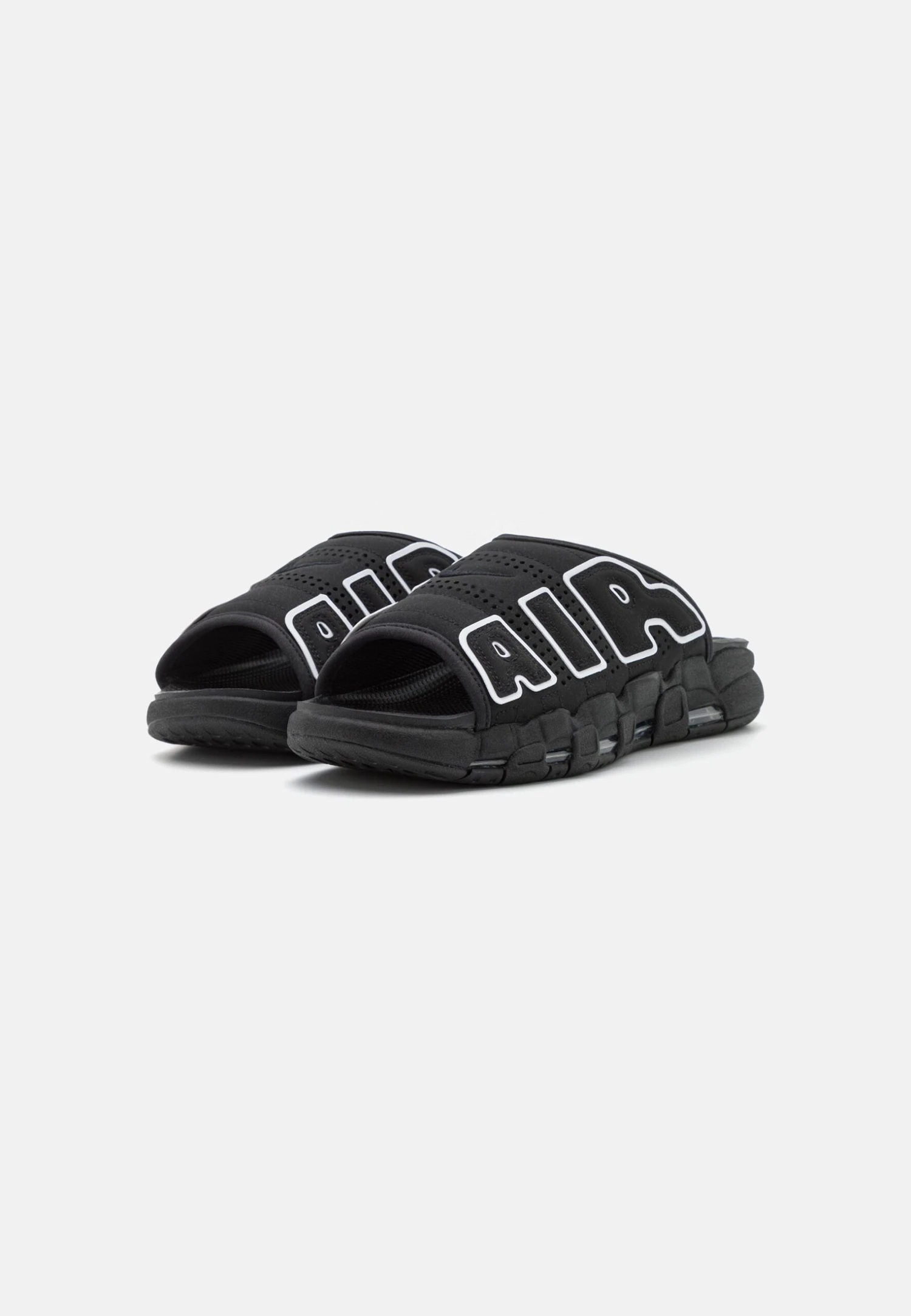 Nike Sportswear Air More Uptempo Slide Unisex - Sandalias Planas - Black/White/Clear 2 Nike Sportswear Air More Uptempo Slide Unisex - Sandalias Planas - Black/White/Clear - Imagen 2