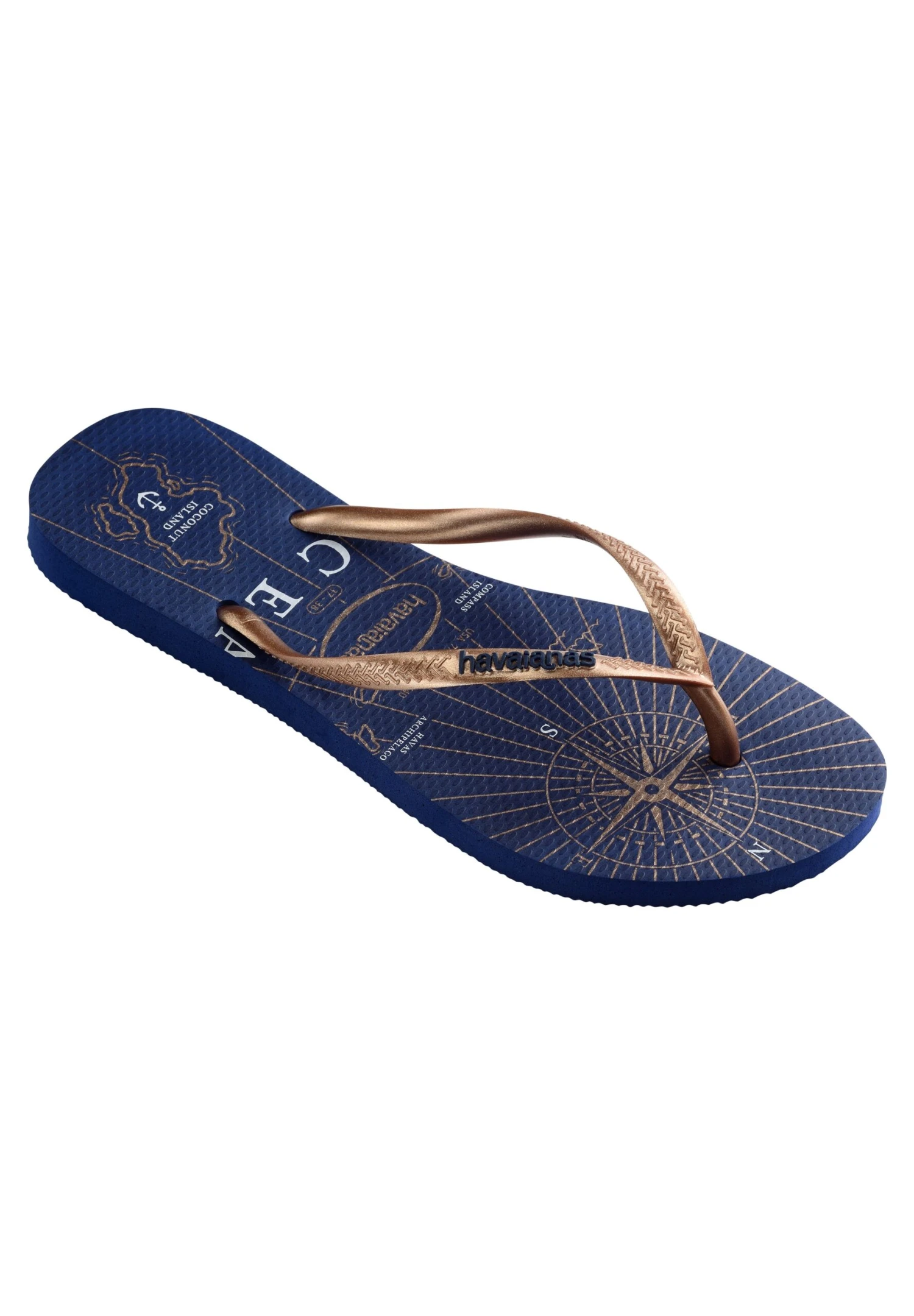 Havaianas Flip Flop Slim Nautical - Chanclas De Dedo - Navy Blue/Rose Gold/White 2 Havaianas Flip Flop Slim Nautical - Chanclas De Dedo - Navy Blue/Rose Gold/White - Imagen 2