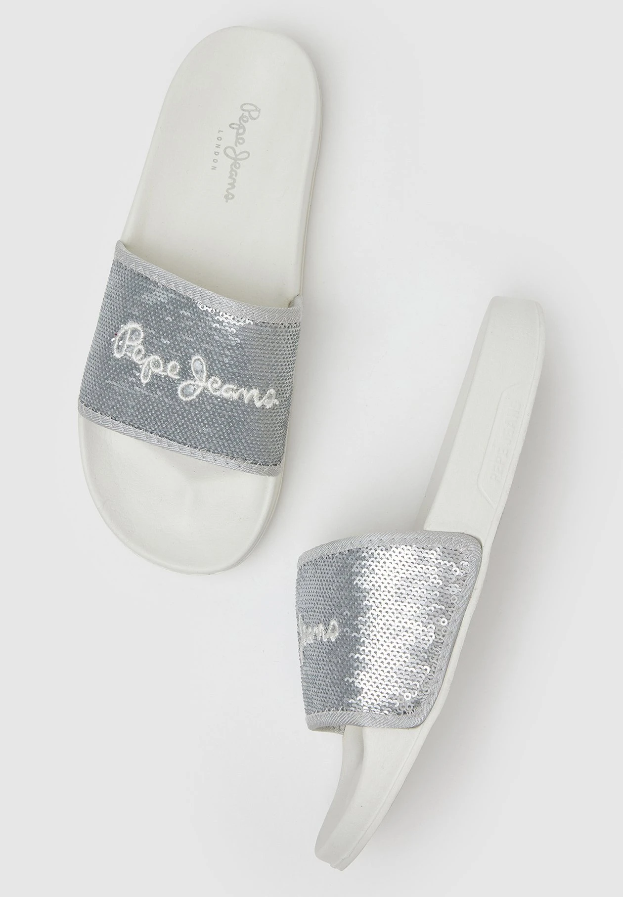 Pepe Jeans Slider Sweet W - Chanclas De Baño - Pearl Silver 3 Pepe Jeans Slider Sweet W - Chanclas De Baño - Pearl Silver - Imagen 3