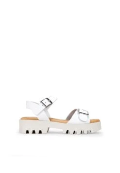 Sandalias Con Plataforma - Blanco