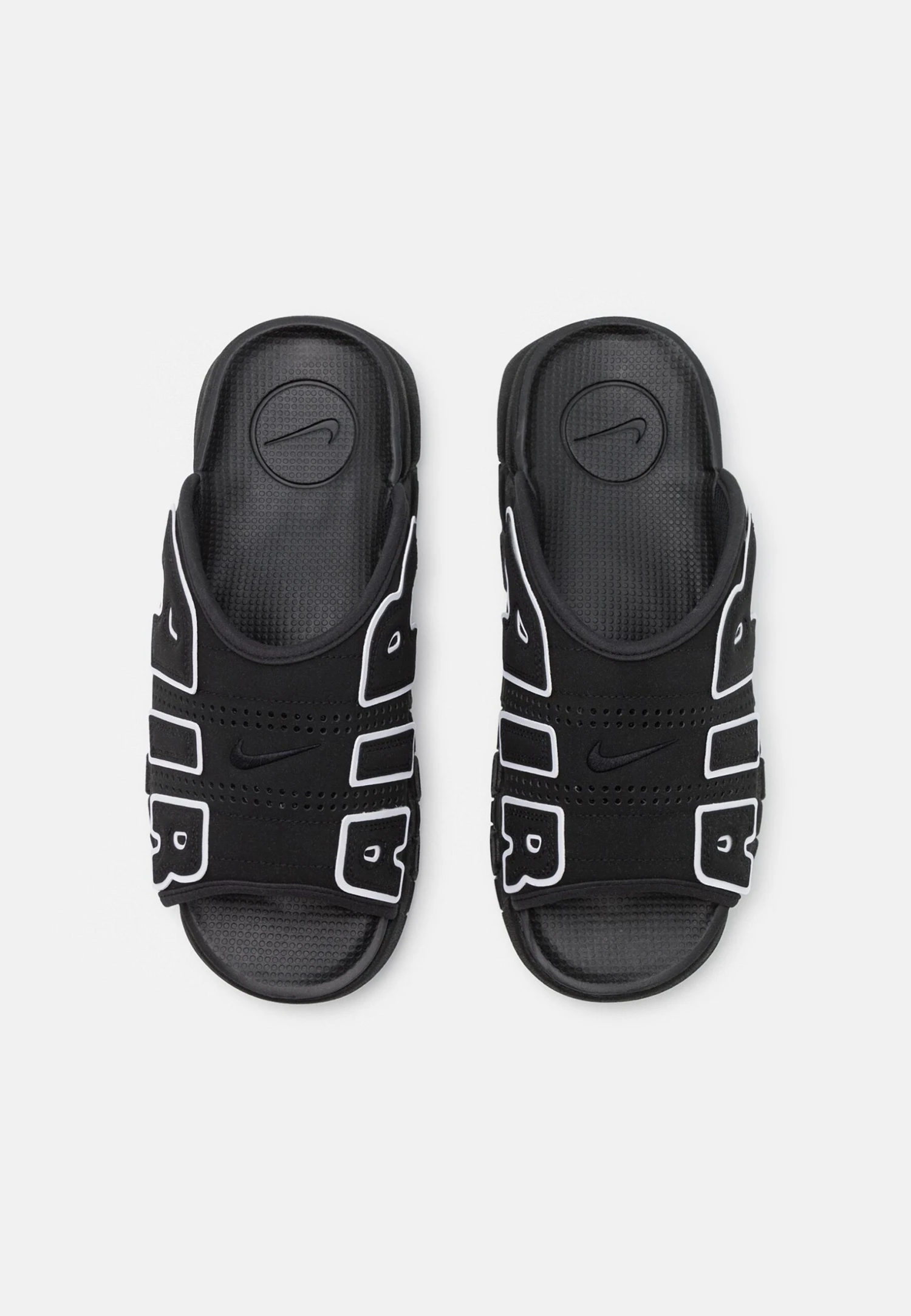 Nike Sportswear Air More Uptempo Slide Unisex - Sandalias Planas - Black/White/Clear 4 Nike Sportswear Air More Uptempo Slide Unisex - Sandalias Planas - Black/White/Clear - Imagen 4